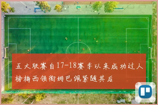 五大联赛自17-18赛季以来成功过人榜梅西领衔姆巴佩紧随其后